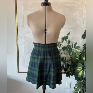 Plaid knit skirt